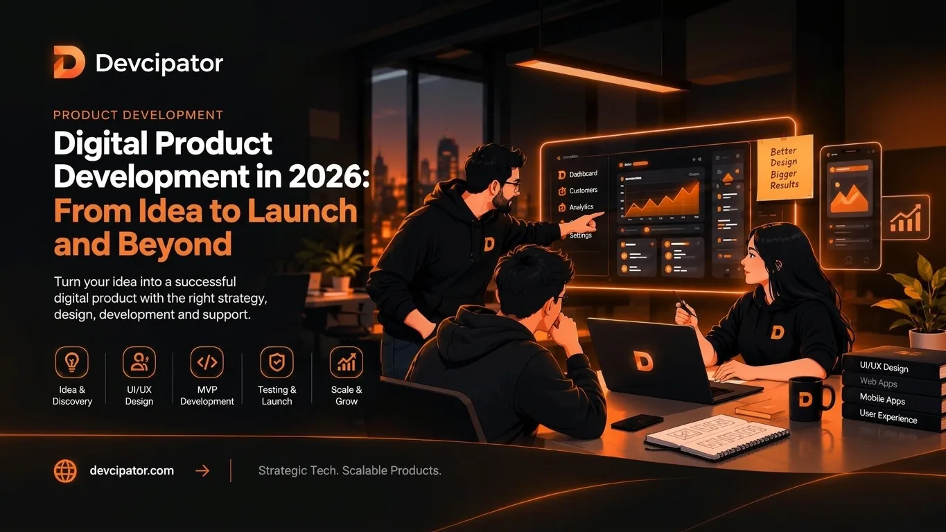 Digital Product Development in 2026: From Idea to Launch and Beyond — Devcipator blog